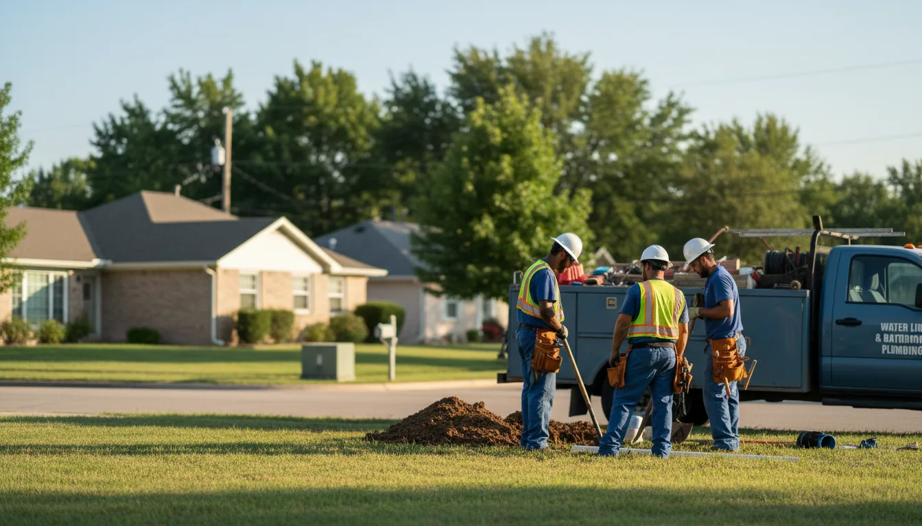 Residential water line and bathroom plumbing service in Lebanon, OR
